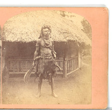 PHILIPPINES, Warrior Chief Datu Bulon At St Louis Worlds Fair--Stereoview A32 picture