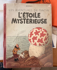 Hergé Tintin L'Etoile Mystérieuse 1942 First Edition White Back Cover picture