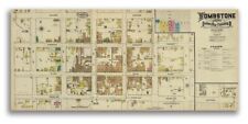 1886 Tombstone Arizona Vintage Western Town Map - 16x36 picture