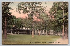 Green Lake Wisconsin Pleasant Point House WI c1910 Albertype Postcard picture