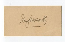 John Galsworthy Signed Calling Card Autographed Novelist Nobel Prize Winner picture