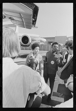 Photo:James Brown Deidre Jenkins 1960s Lear Jet Airport Reporters Photo picture