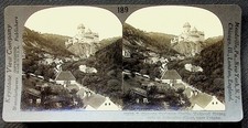 Carlstein Castle Stereoview Keystone View Co. 1920s Czechoslovakia Medieval picture