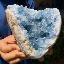 3.25LB Natural Blue Celestite Geode QuartzCrystal Mineral Specimen Healing picture