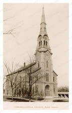North Andover Massachusetts 1893 Congregational Church Steeple Standard Postcard picture