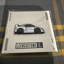 Leen Customs Ferrari F40 White Enamel Pin picture