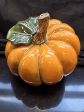Fitz and Floyd Autumn Harvest Ceramic Orange Pumpkin Fall/Winter Collection picture