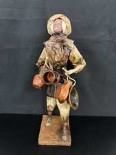 Vintage Paper Mache Man Holding pots and pans Figurine picture