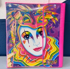 Vintage Lisa Frank Mardi Gras Clown Jester binder trapper keeper *READ* picture