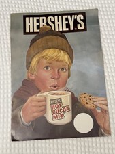 Vintage Hershey’s Hot Cocoa Mix Advertising Poster Boy Cookie 12x17 picture