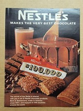 Nostalgic Vintage 1968 Print Ad Advertisement Nestlé $100,000 Chocolate Bar picture