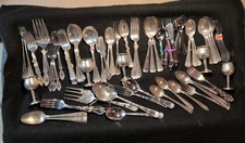 Vintage Assorted Random Mix Silverware Flatware Cutlery Shots Lot 8.5 lbs picture