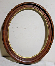 BIG ANTIQUE FITS 16 X 20 VICTORIAN PICTURE FRAME GOLD WALNUT WOOD OVAL PORTRAIT picture