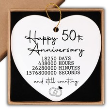 50th Wedding Anniversary Ornament Gifts for Couple 50th Anniversary Wedding G... picture