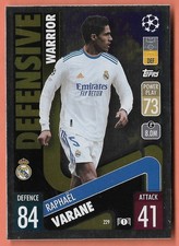 2021-22 Topps Match Attax Card No.229 Raphael Varane Real Madrid CF picture