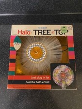 Halo Tree Top Christmas Tree Topper Original Box 10 Lights Decor Vintage Works picture