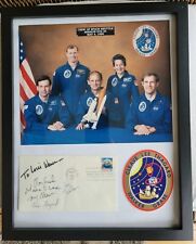 STS-30 FULL MISSION CREW SIGNED AUTOGRAPHED POSTAL COVER DISPLAY Walker (d.2001) picture