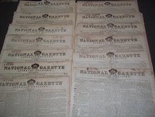 1826 NATIONAL GAZETTE & LITERARY REGISTER NEWSPAPER LOT OF 13 - NP 1432 picture