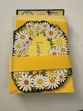 Vintage Luncheon Note Card Set Retro Flowers Lot Of 8 J36 picture