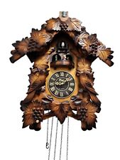 The Time Company Quartz Chalet Cuckoo Wooden Clock Chimes With Bird. READ... picture