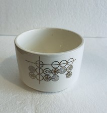 Sugar Bowl Gailstyn Galecraft Golden Symphony White Gold Atomic No lid Vitg MCM picture