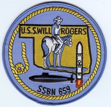 USS Will Rogers SSBN 659 - Crest BC Patch Cat No C5003 picture