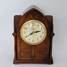 1930s Ingraham Sentinel SSC2 Gothic Cathedral Electric Mantel Clock Keeps Time picture