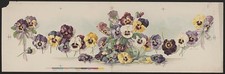Photo:Pansy Bouquet in Glass Vase 1910s Chromolithograph Print picture