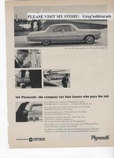 Original 1965 Plymouth Fury III 2 door hardtop vintage print ad picture