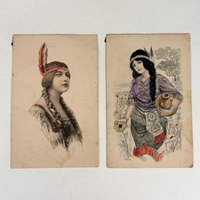 Vintage Indian Maiden Postcards Native American Schlesinger Bros Hamner & Bender picture
