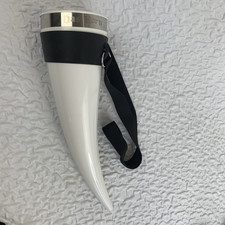 Das Horn 24oz Drinking Vessel White w/  Strap picture