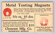 Deckerville MI-Michigan, Metal Testing Magnets, Antique Vintage Postcard picture