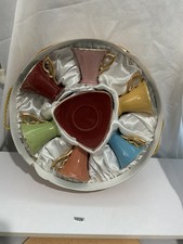 Vintage GNA Fine Porcelain Cup & Saucer Tea Set Espresso Made In Italy picture