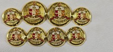 KAPPA ALPHA PSI Fraternity Custom Buttons for blazers in Gold color 8 Buttons picture
