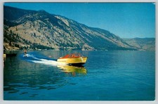 Postcard Water Skiing on Lake Chelan Washington WA Chrome UNP picture
