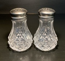 Cristal D'Arques Longchamp Vintage Crystal Salt & Pepper Shaker Set - France picture