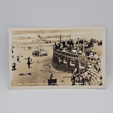 c1950s Seaside Oregon RPPC Postcard w/ Lifeguard Tower & Turnaround | Unposted picture