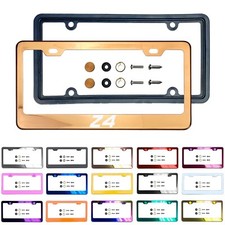 new Laser Etched Stainless Steel License Frame Silicone Guard for BMW z4 picture
