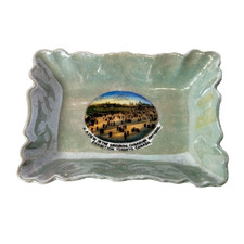 CANADIAN NATIONAL EXHIBIT - TORONTO CANADA ANTIQUE Souvenir CHINA TRINKET DISH picture