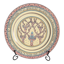 Antique 1910 Limoges Guerin Mary Bacon Jones Jungle Book Folk Design Plate picture