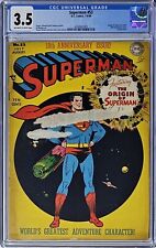 Superman #53 CGC 3.5 D.C. Comics 1948 Classic Anniversary Cover Origin Retold  picture