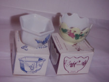 2  Lillian Vernon 1983  pure porcelain bowls  Lotus blossom + Hexagon shape picture