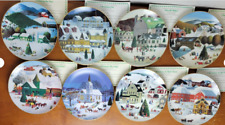 Christmas Collectors Plates 8 Different Martha B Leone Danbury Mint picture