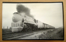 RPPC Atchison Topeka Santa Fe ATSF 3460 BLUE GOOSE Fast Mail Express OTTO PERRY picture