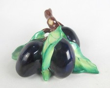 Vintage Herend Hungary Hand Painted Plums Fruit Cluster Figurine picture