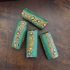 Antique Venetian Glass African Trade Beads Large  Lot of 4  picture