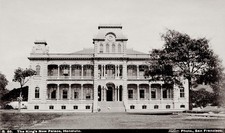 King's Palace Honolulu Hawaii Iolani Royal Residence Vtg. Photo 19thC. picture