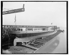 Photo:Wyandotte Michigan Str City of Cleveland Steamboat on Ways c1907 picture