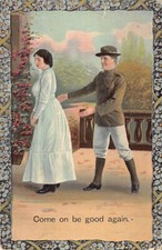 Postcard: Come on be good again, Romance, Man & Woman, DB Posted 1910's picture