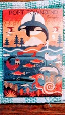 BEAUTIFUL WOODEN POST CARD PORT TOWNSEND WASHINGTON. picture